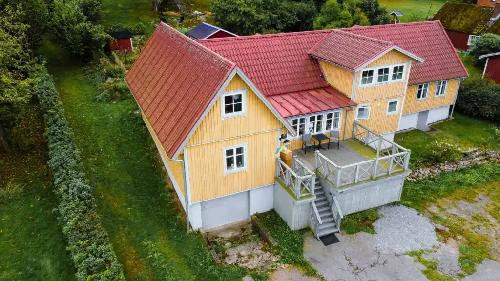 Vogelperspektive vom Ferienhaus Istaby in Istaby, Blekinge