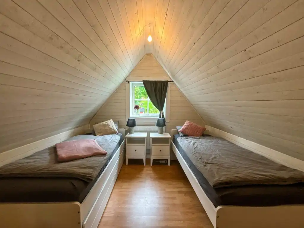 Dachgeschoss-Schlafzimmer im Ferienhaus Istaby in Blekinge