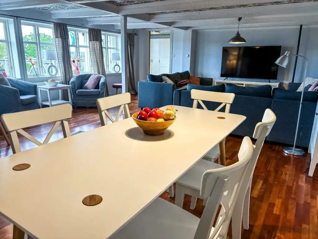 Wohnzimmer mit Sofabereich im Ferienhaus Istaby in Istaby