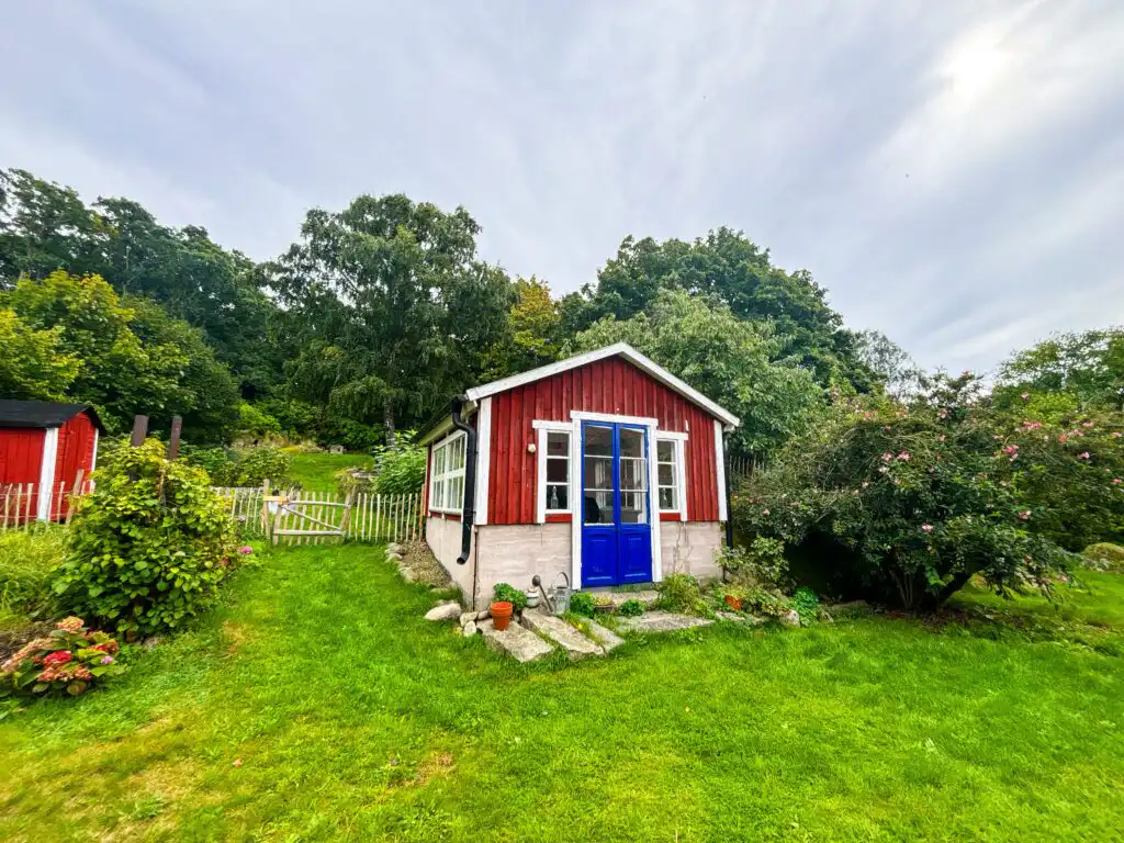 Gartenblick am Ferienhaus Istaby in Istaby bei Sölvesborg