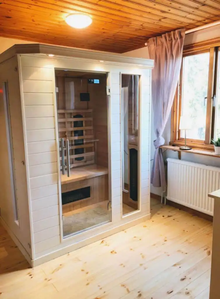Sauna im Ferienhaus Villa Obstgarten in Mörlunda Småland