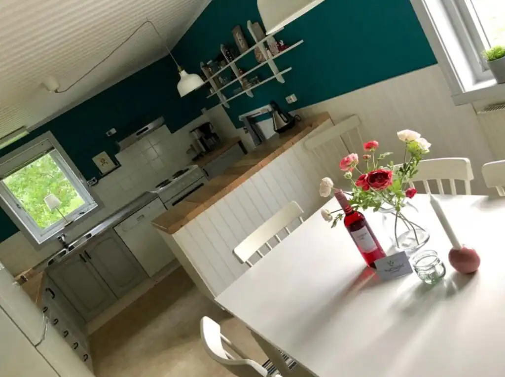Küche im Ferienhaus Villa Obstgarten in Mörlunda Småland