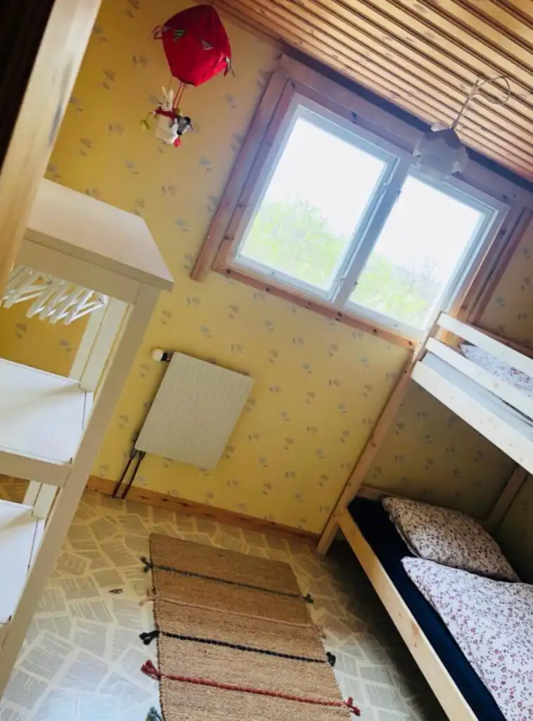 Schlafzimmer im Ferienhaus Villa Obstgarten in Mörlunda Småland