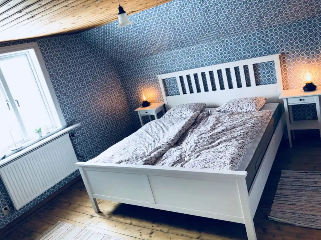 Schlafzimmer im Ferienhaus Villa Obstgarten in Mörlunda Småland