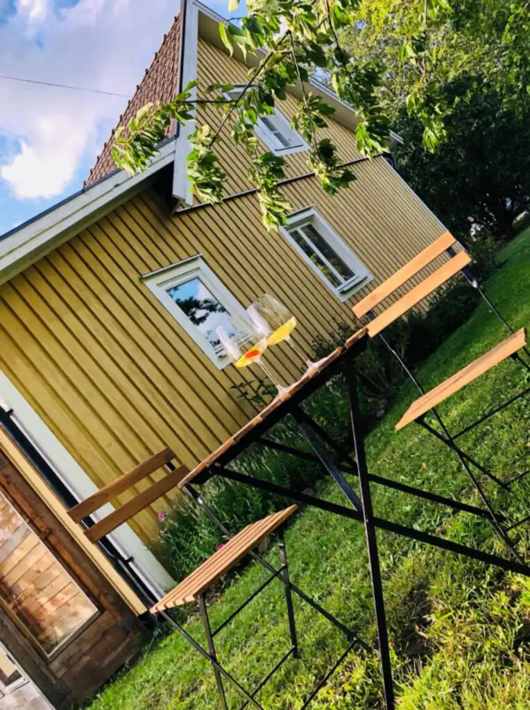 Außenansicht der Villa Obstgarten Ferienhaus in Mörlunda Småland