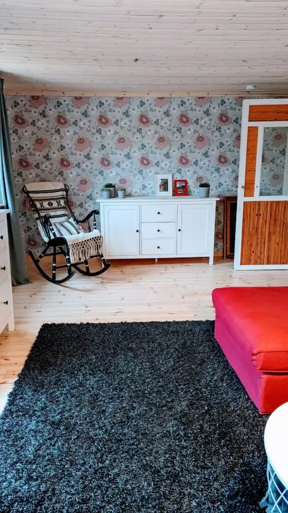 Heller Wohnbereich im Ferienhaus Villa Obstgarten in Småland