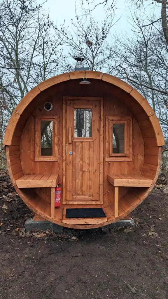 Gartensauna am Ferienhaus Villa Obstgarten in Mörlunda Småland