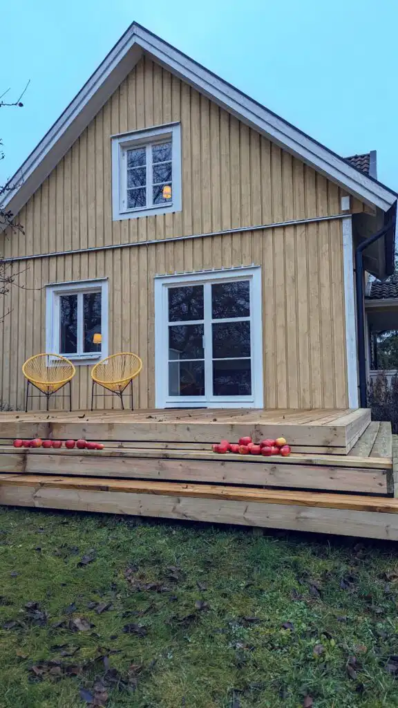 Außenansicht der Villa Obstgarten Ferienhaus in Mörlunda Småland