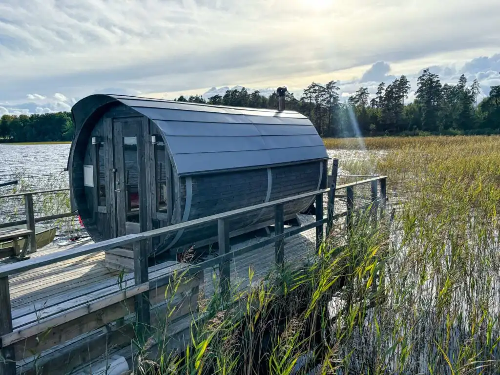 Sauna am See in Hovmantorp nahe Seegut Hovmantorp