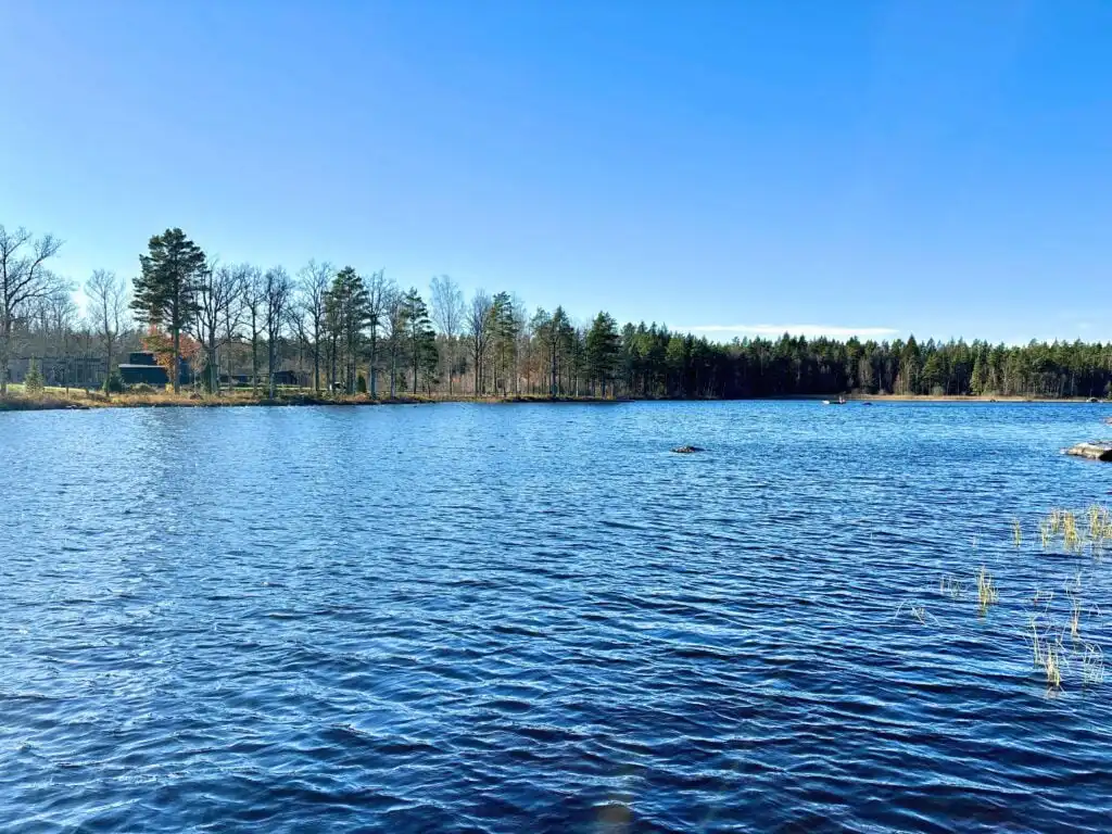 Blick über den See in Alsterbro – Ferienhaus Villa Lotte in traumhafter Seelage
