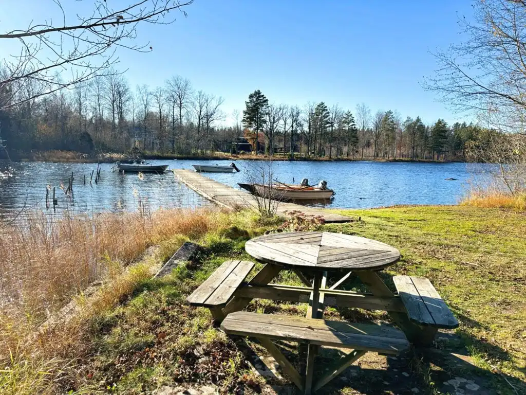 Grillplatz am See nahe Villa Lotte – Schwimmen und Bootfahren in Småland