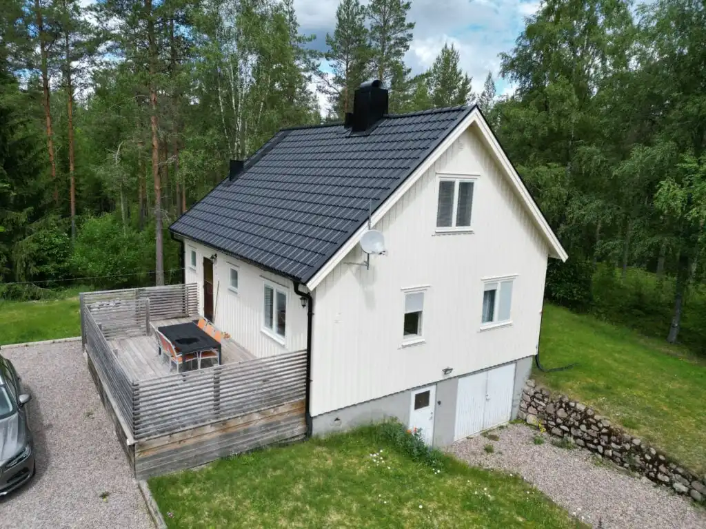 Vogelperspektive des Ferienhauses Nordic Heaven in Vansbro in Dalarna