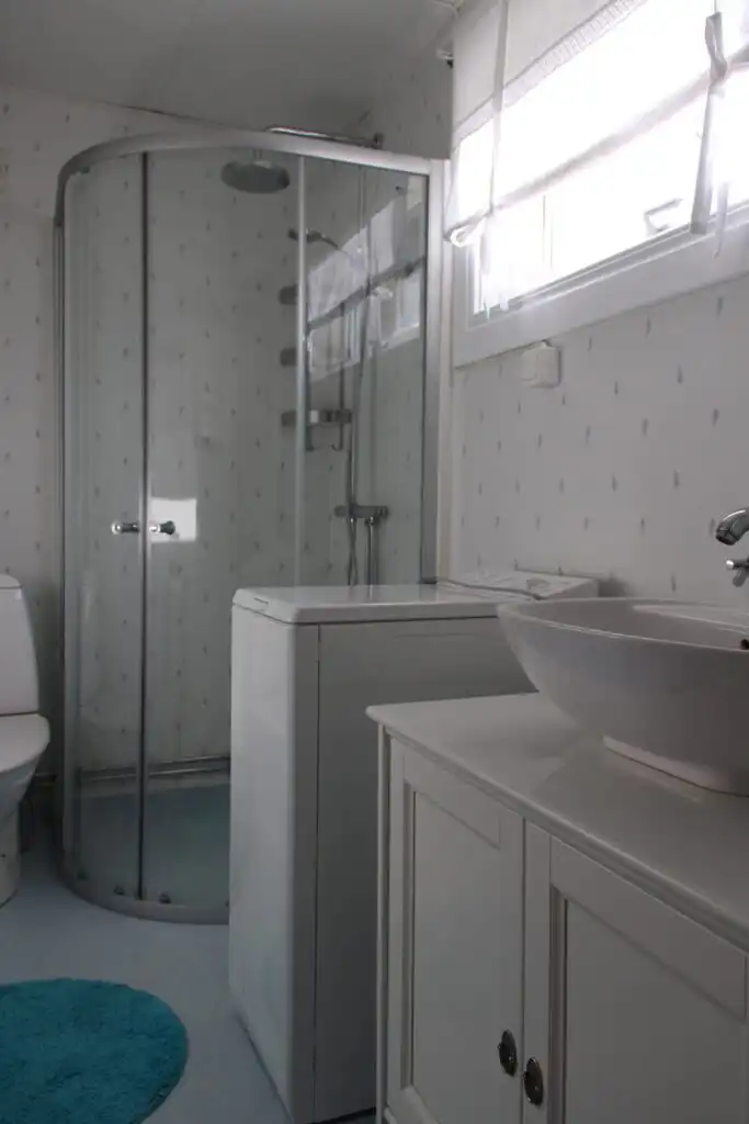 Badezimmerbereich im Ferienhaus Villa Lilla in Viserum Schweden