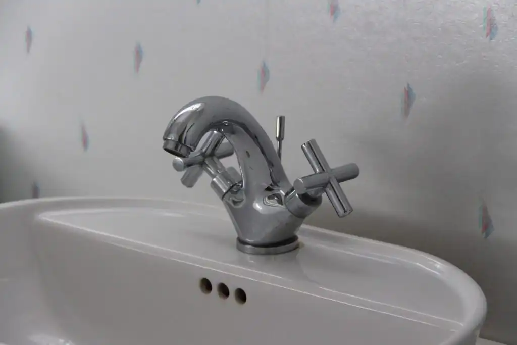 Detail Waschbecken im Badezimmer der Villa Lilla Ferienhaus in Småland