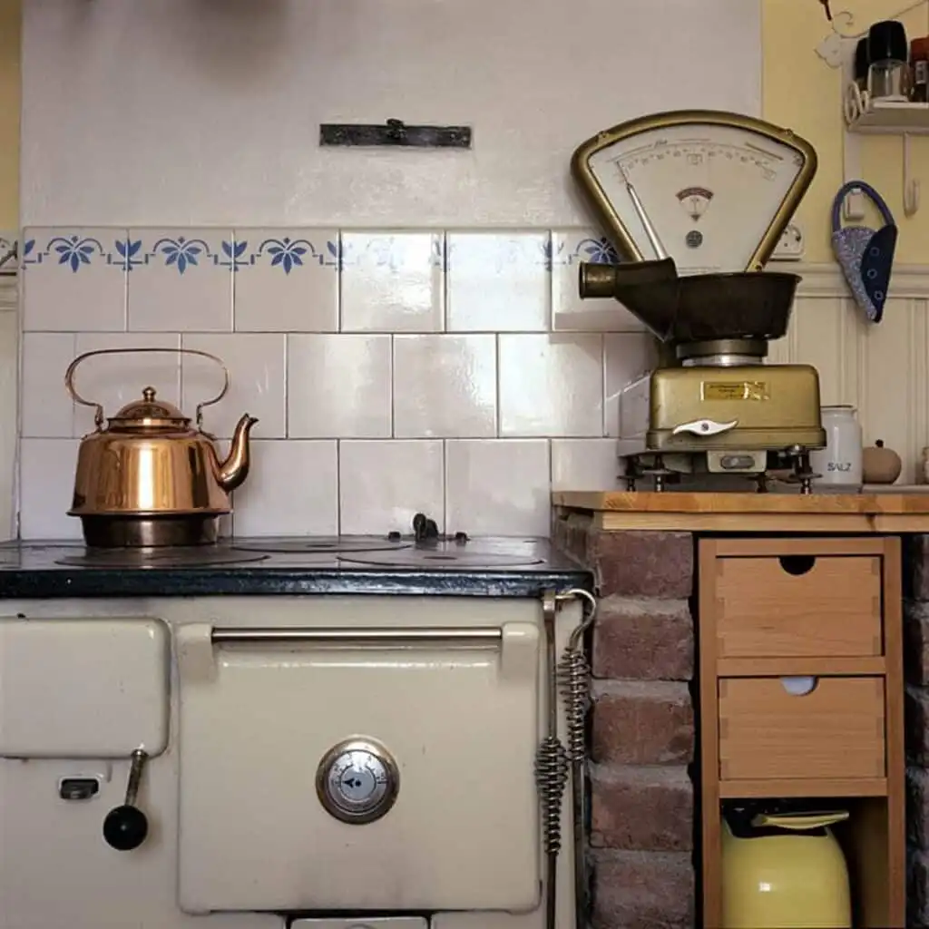 Klassische Küche im Ferienhaus Villa Lilla in Viserum Småland