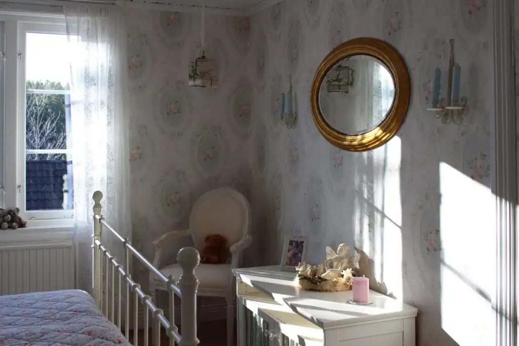 Dekoratives Detail im Wohnzimmer des Ferienhauses Villa Lilla in Småland