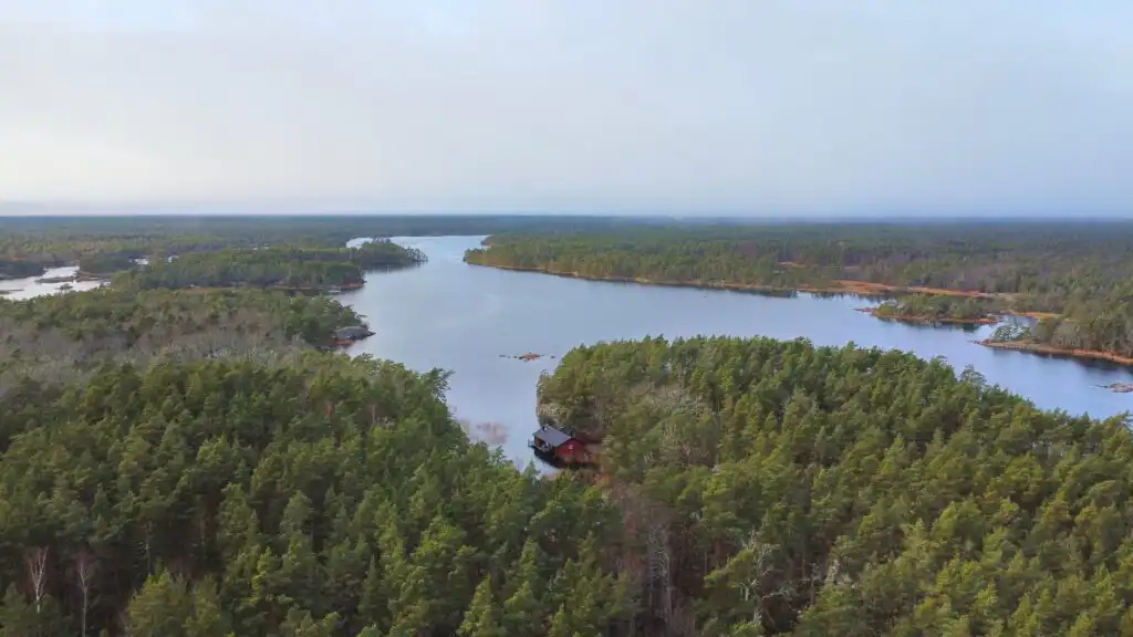 Schärenlandschaft bei Figeholm nahe dem Ferienhaus Hus Upplånngö in Schweden