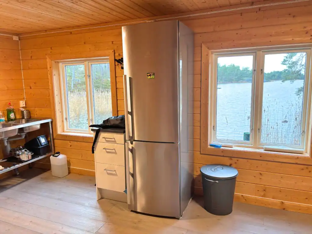 Küchenbereich im Ferienhaus Hus Upplånngö in Småland