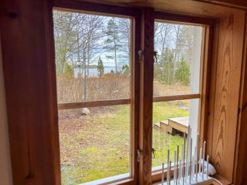 Meerblick aus dem Fenster im Hus Skärgården in Figeholm, Småland