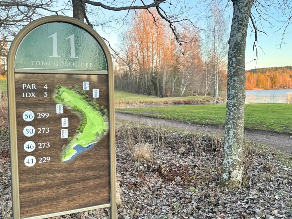 Wegweiser in Storebro nahe Stuga Sjögolf in Småland