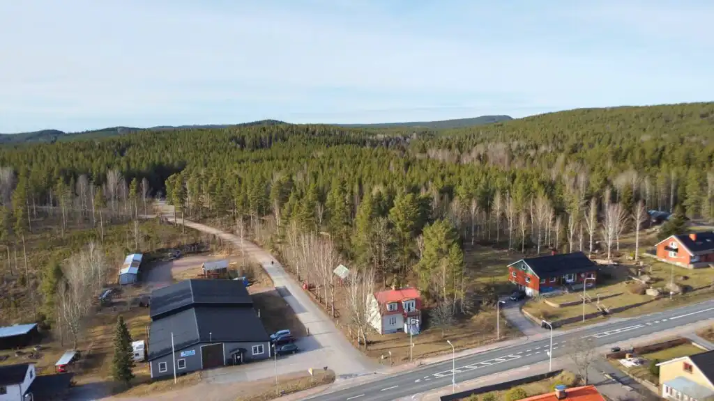 Vogelperspektive auf Järnforsen in Småland – Umgebung des Ferienhauses beim Michel