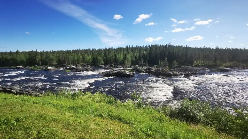 Landschaft rund um Hammarstrand – Natur und Flusslandschaft in Jämtland