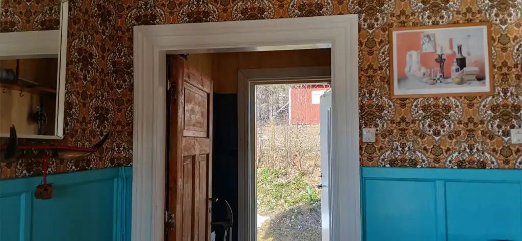 Eingang zum Ferienhaus Hus Hammarstrand – liebevoll renoviertes Schwedenhaus