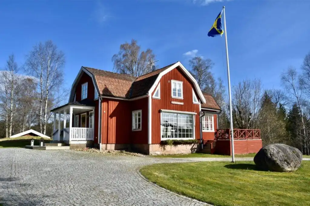 Außenansicht vom Ferienhaus Kopperhemmets Gård in Gällstad in Schweden