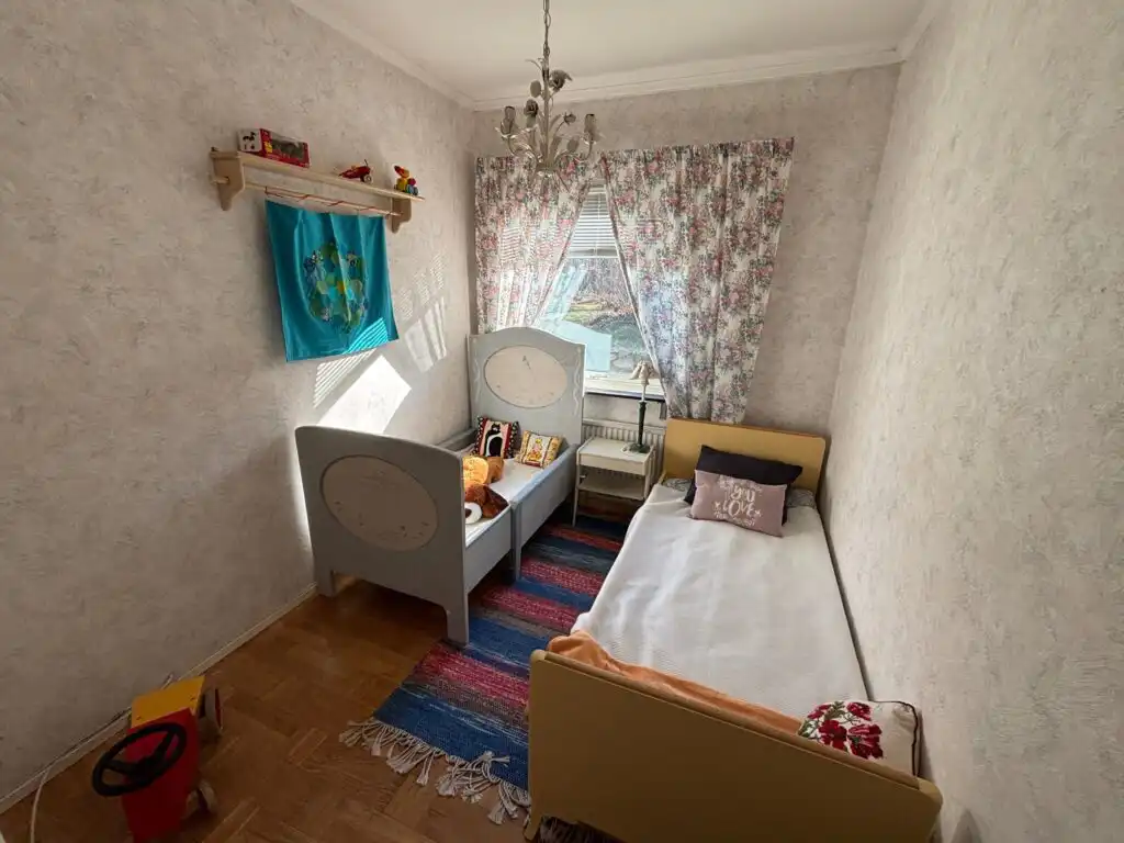Schlafzimmer im Ferienhaus Hus Ådalsvägen in Fågelfors – Natururlaub in Småland