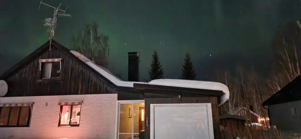 Ferienhaus Villa Assar im verschneiten Vidsel in Lappland Schweden