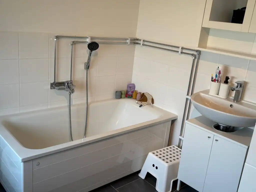 Badezimmer im Familjehus Villa Kunterbunt in Småland