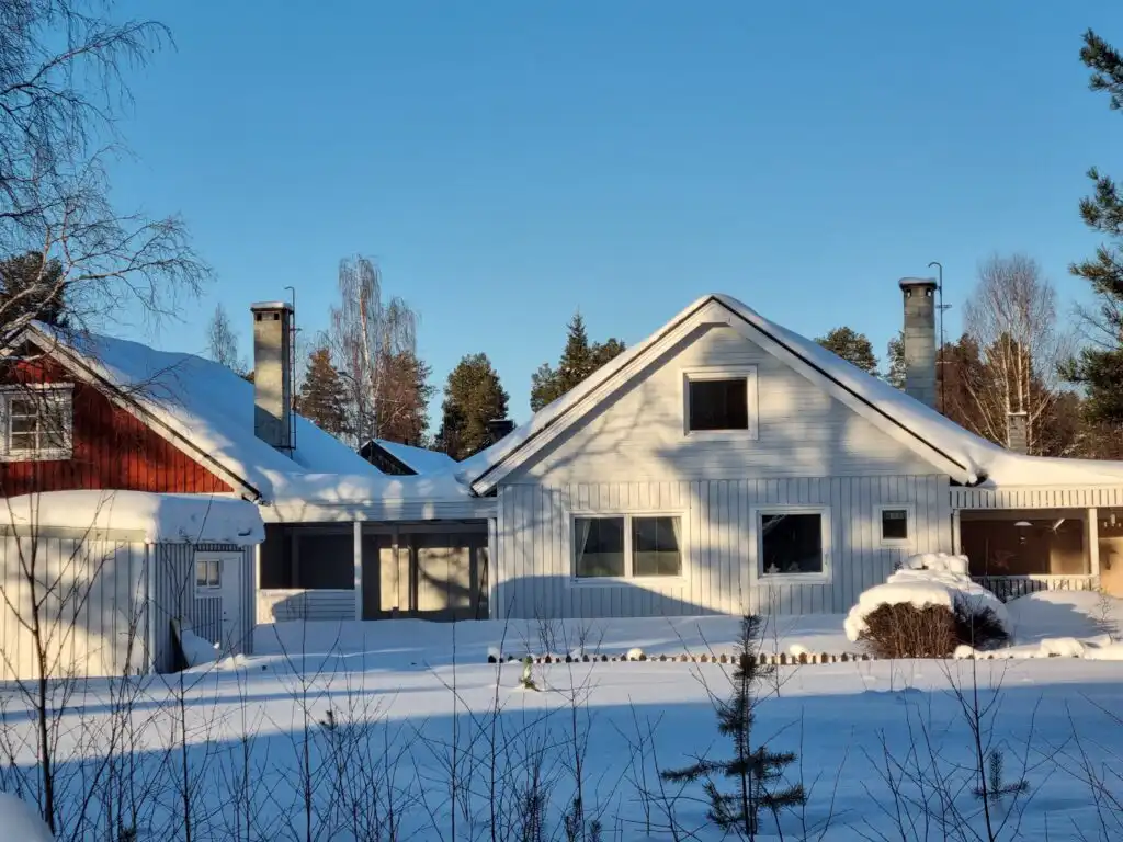 Moderne Küche im Ferienhaus Villa Moose in Vidsel Lappland