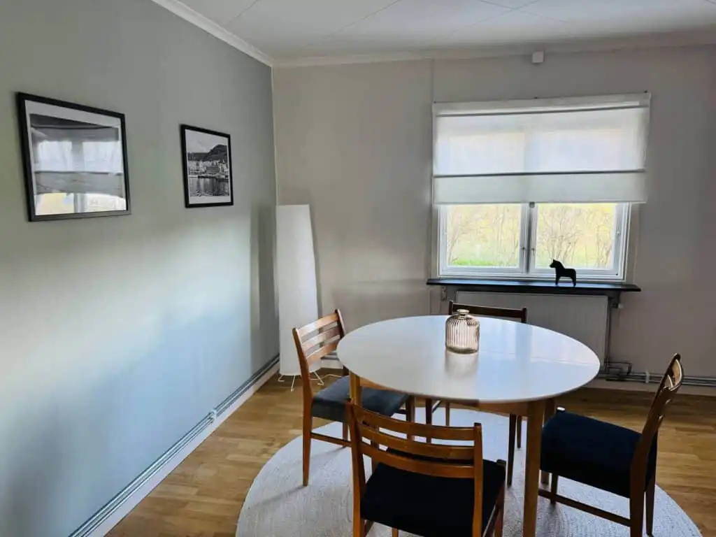 Wohn- und Essbereich im Hus Mio nahe Vimmerby mit Aussicht