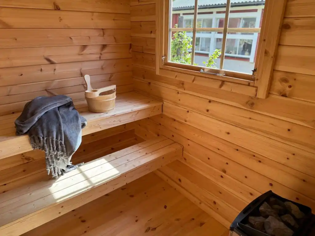 Holzsauna im Ferienhaus Istaby in Blekinge