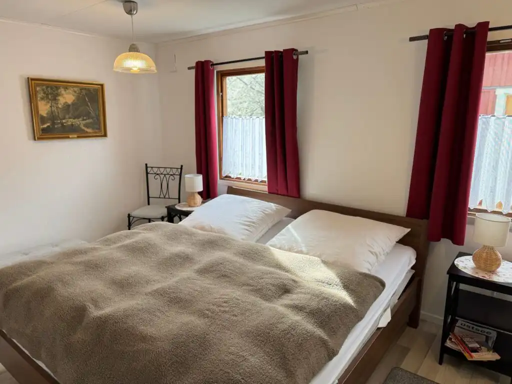 Schlafzimmer im Ferienhaus Hus Rörsmåla in Holmsjö in ruhiger Natur