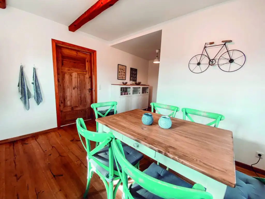 Essbereich im Wohnzimmer der Villa Hjortlund Ferienhaus in Tyringe