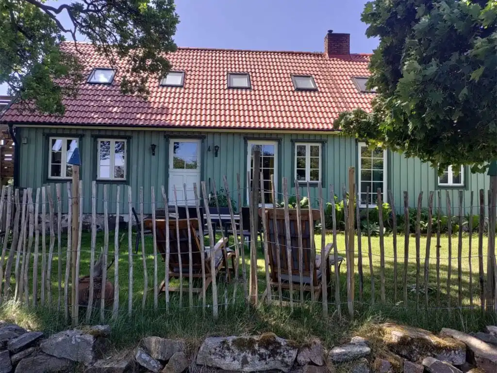 Villa Hjortlund Ferienhaus auf einer Damwildfarm in Tyringe Skåne Außenansicht