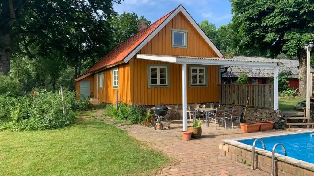 Chalet Hjortblick mit Außenpool und Garten
