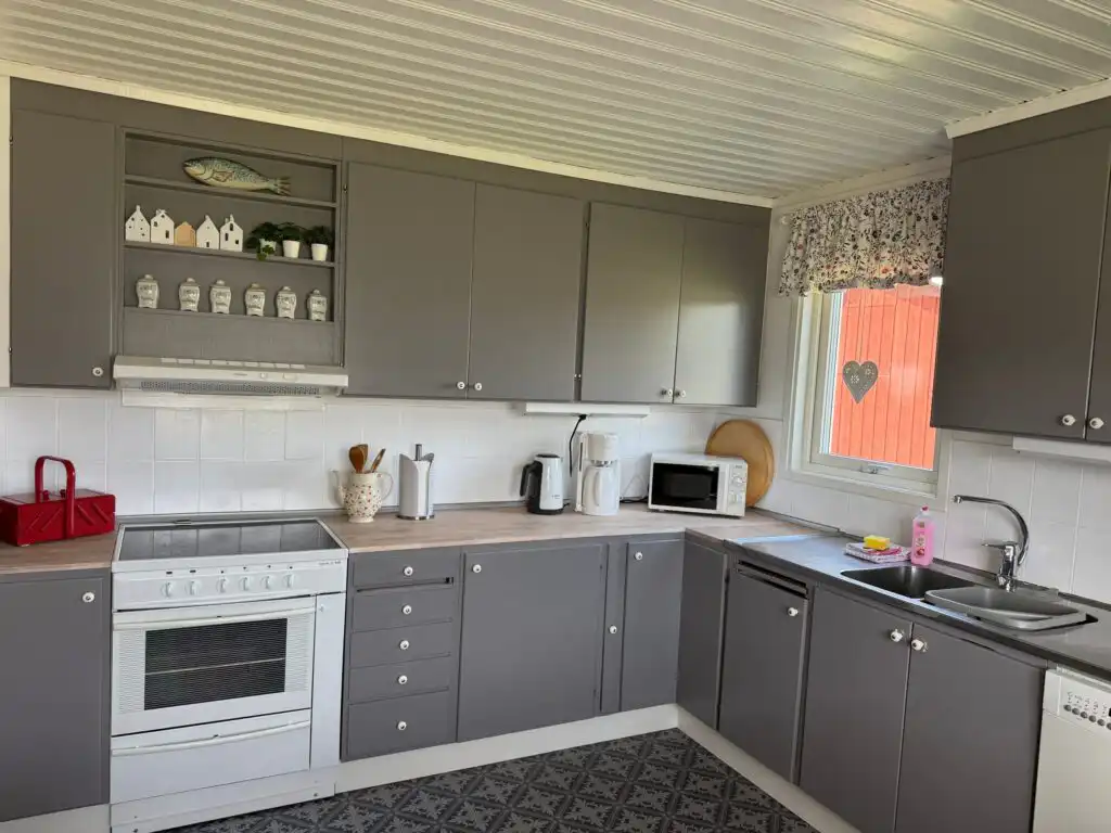 Küche im Ferienhaus Hus Bellö in Hjältevad – Ferienhaus in Småland