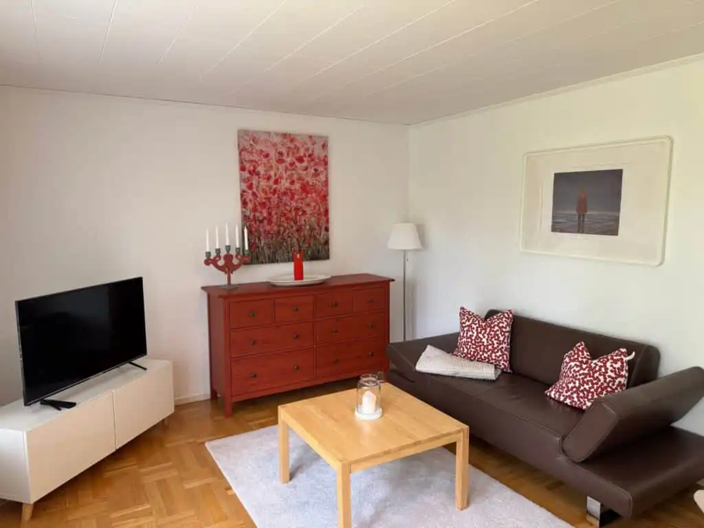 Wohnzimmer im Ferienhaus Hus Bellö in Hjältevad – Ferienhaus in Småland nur 300 m vom See entfernt