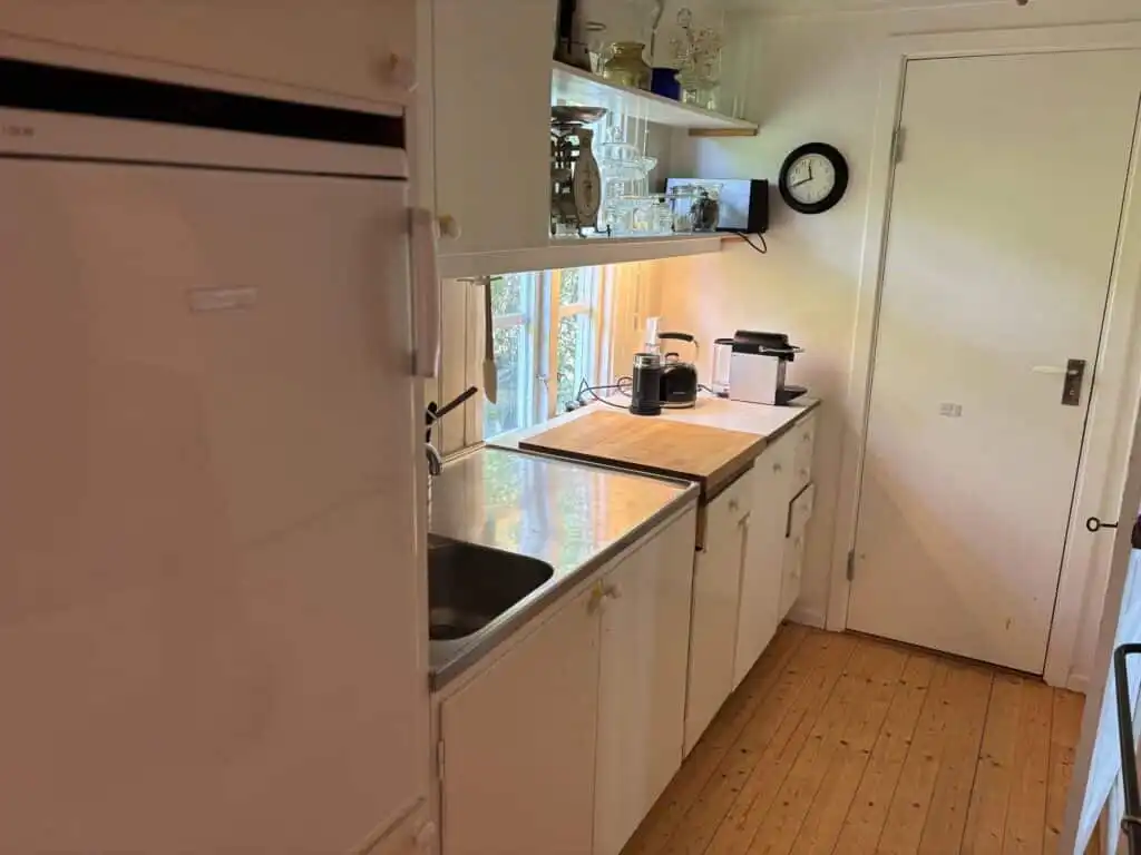 Küche im Ferienhaus Hus Solgården bei Mariestad nahe dem Vänernsee