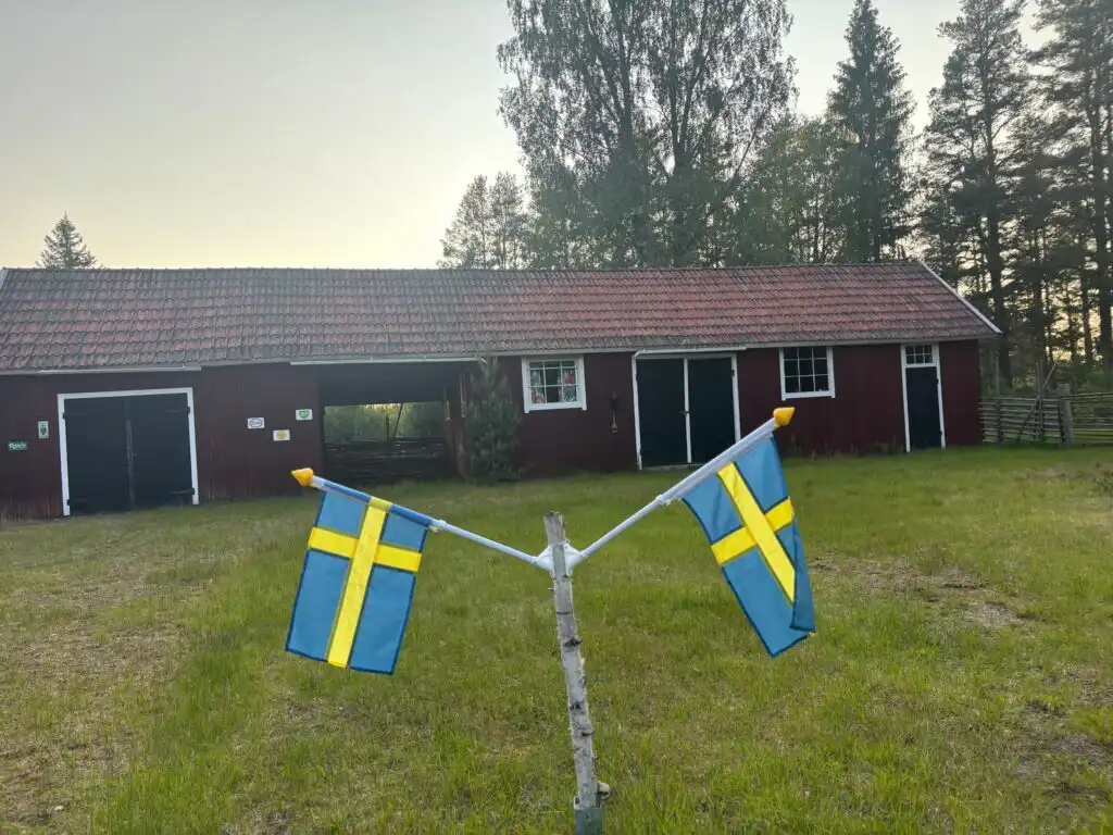 Garten am Ferienhaus Hus Siknäs in der Natur von Dalarna