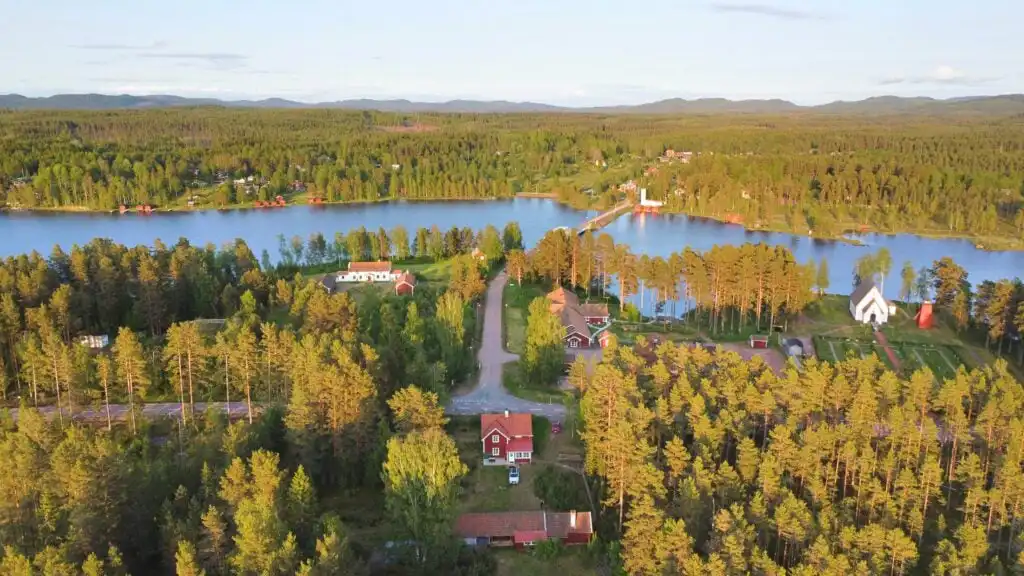 Landschaft in Dalarna bei Mora nahe dem Ferienhaus Hus Siknäs