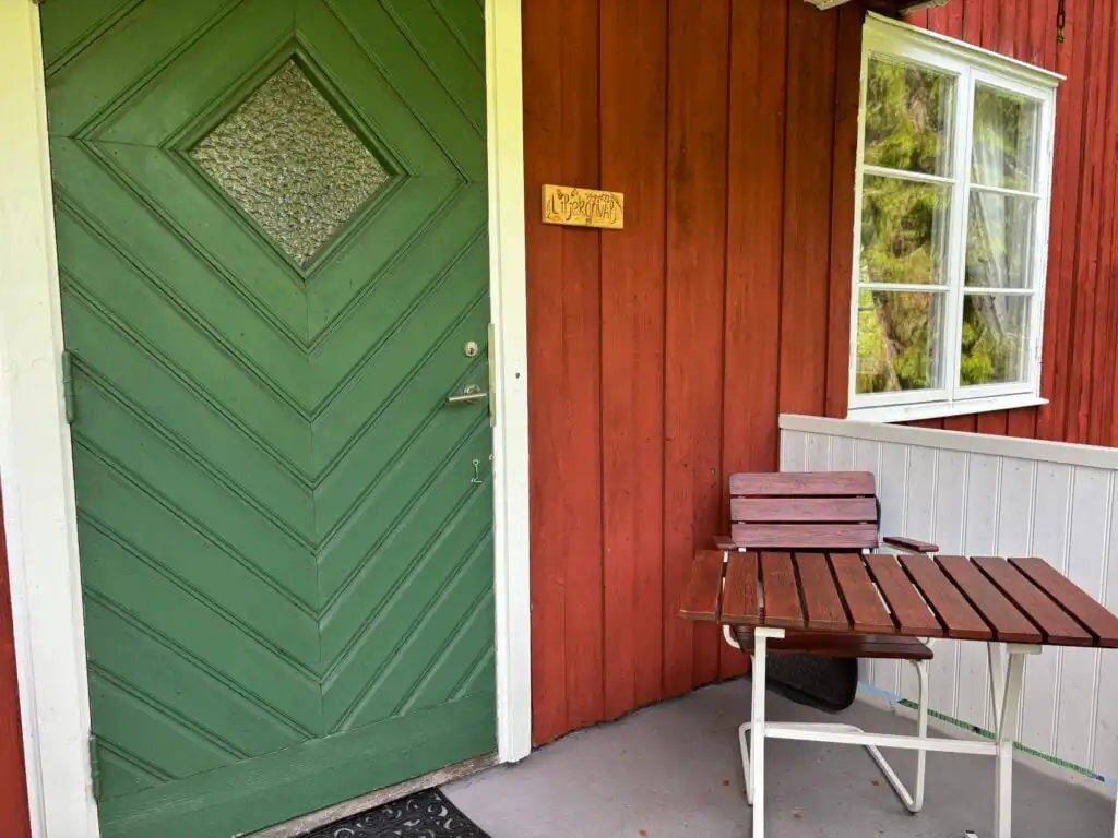 Eingangsbereich der Ferienwohnung Liljekonvalj in Filipstad – Unterkunft in Värmland
