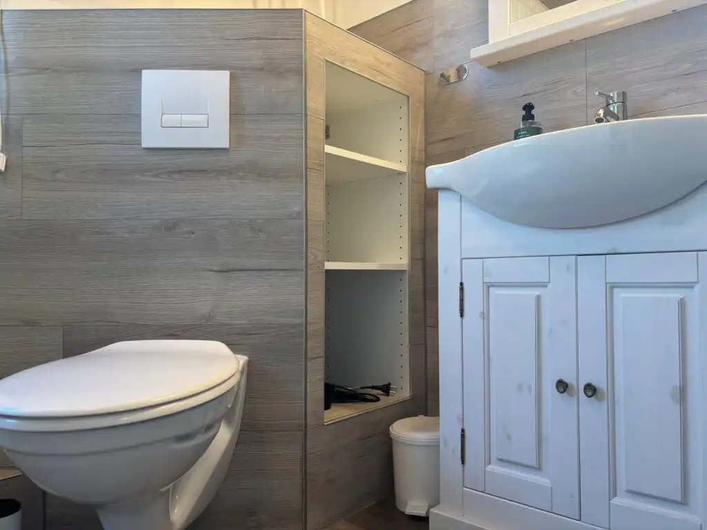 Badezimmer im Ferienhaus Villa Bela in Högsby Småland
