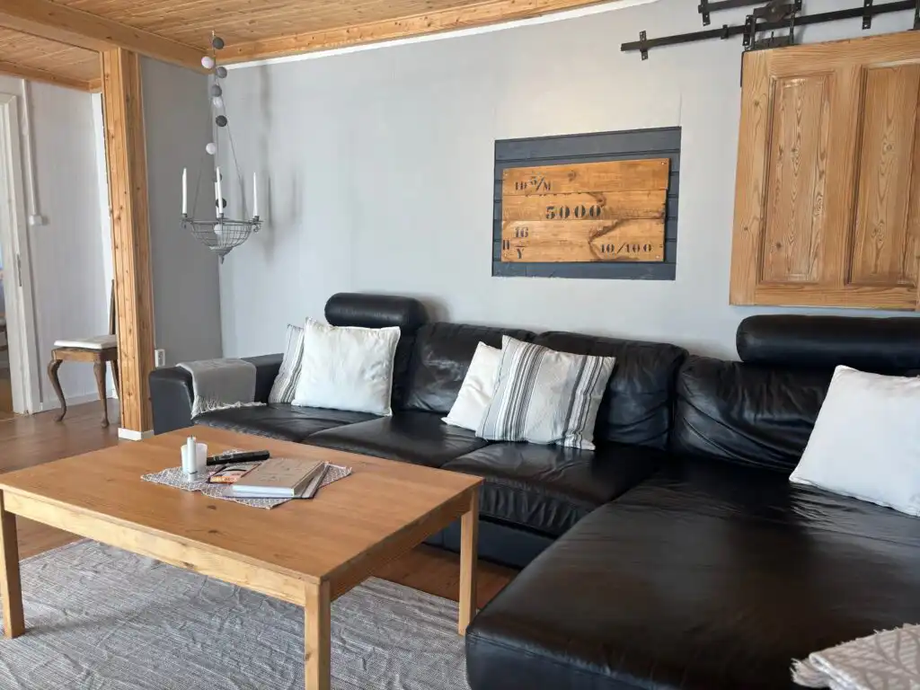 Wohnzimmer der Villa Bela am See in Högsby