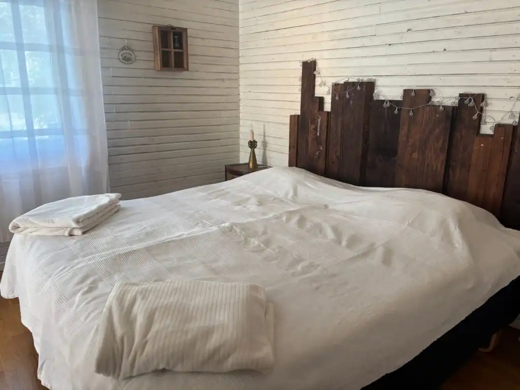 Schlafzimmer im Ferienhaus Villa Bela in Högsby Småland für erholsamen Urlaub
