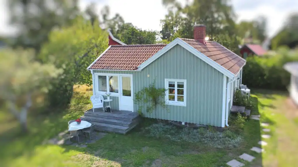 Kleines Ferienhaus Lilla Lycka in Timmernabben direkt am Meer
