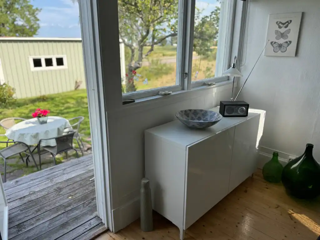 Wohnbereich mit Blick auf die Ostsee in Lilla Lycka Småland