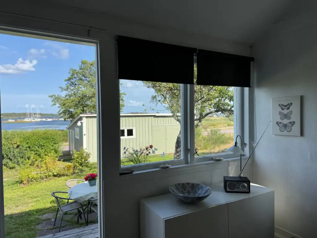 Meerblick aus dem Fenster von Lilla Lycka in Timmernabben